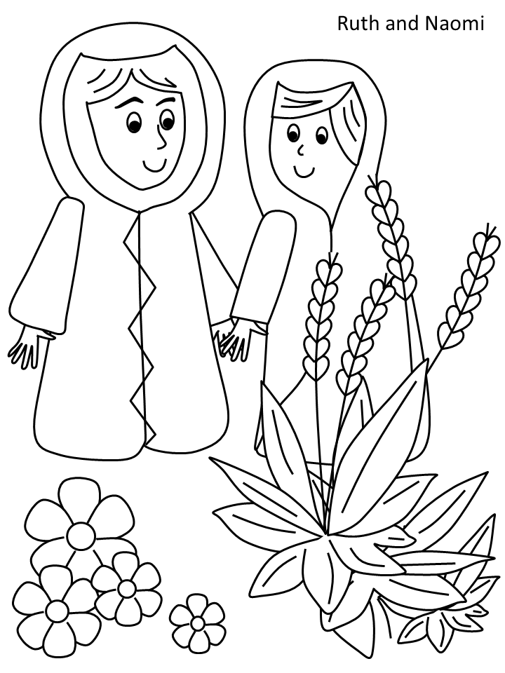 Bible Coloring Pages Ruth And Naomi