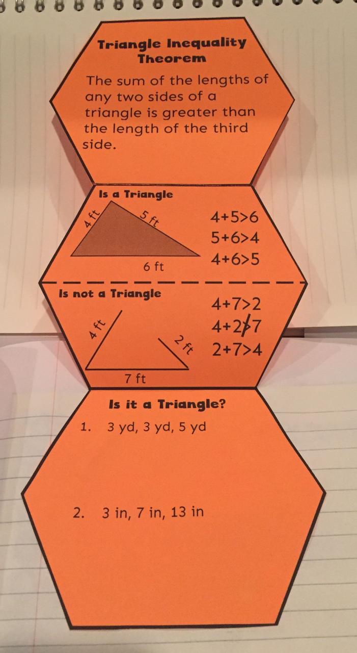 Answer Triangle Inequality Theorem Worksheet