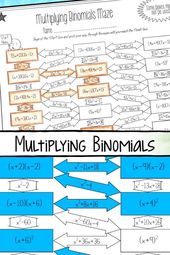 Multiplying Binomials Worksheet Answers