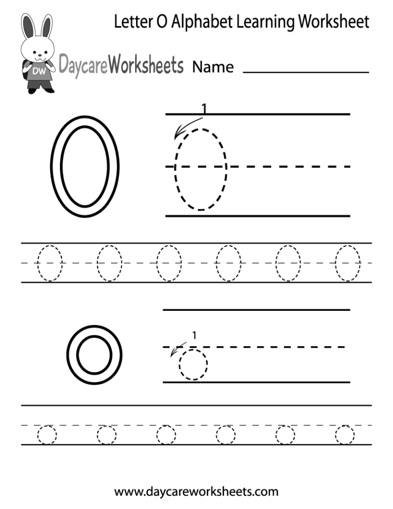 Letter O Worksheets In Spanish