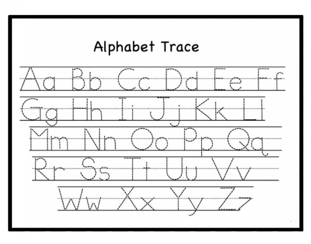 Kindergarten Abc Tracing Sheet