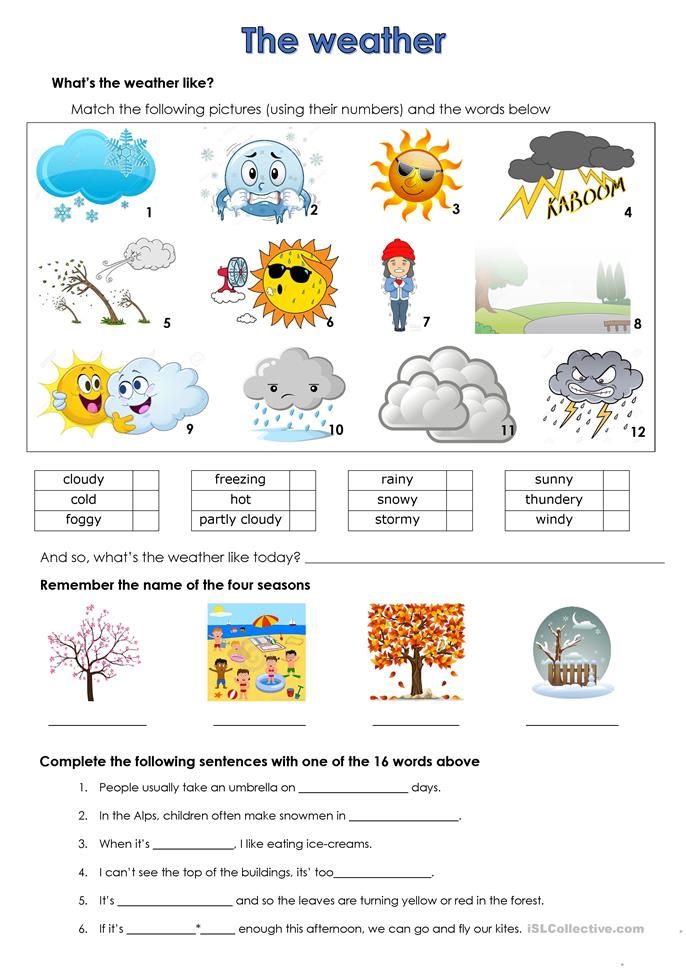 Seasons Worksheets For Grade 2