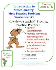 Chemistry Stoichiometry Practice Worksheet