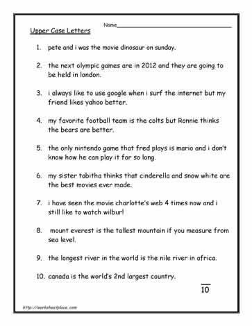 Comma Worksheets Pdf