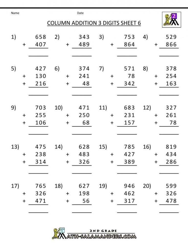 Free 4th Grade Math Worksheets Printable