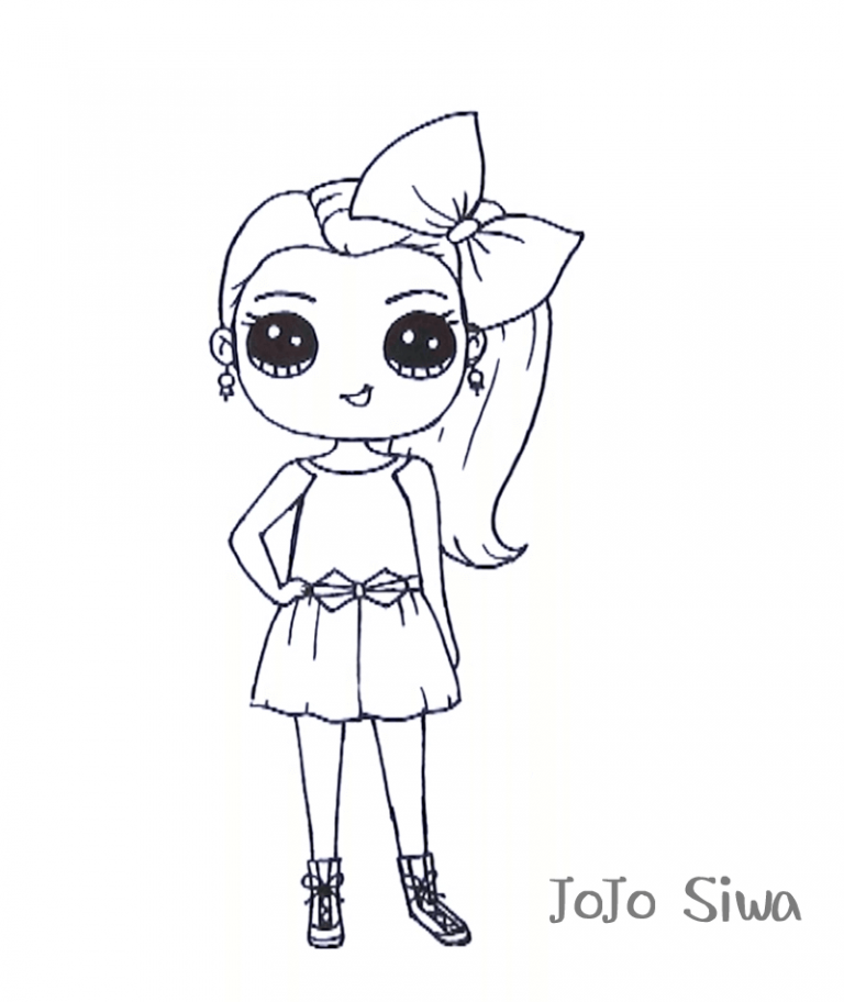 Cartoon Jojo Siwa Coloring Pages