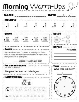 4th Grade Homeschool Worksheets