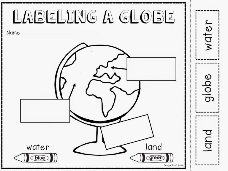 World Map Worksheet 1st Grade