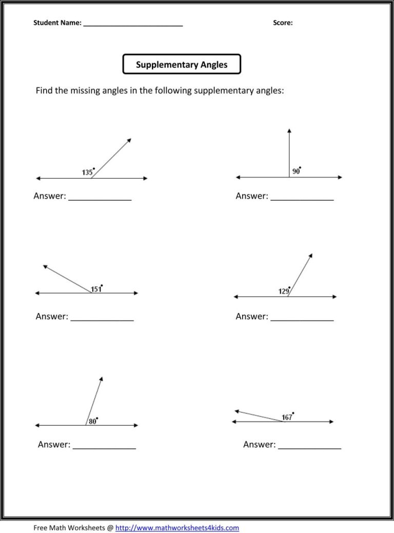 Mathworksheets4kids Answers