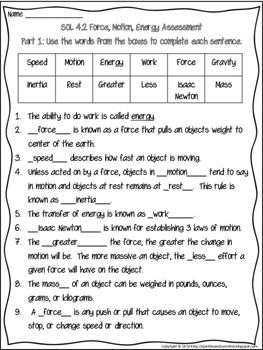 Work And Energy Worksheet Answer Key Pdf