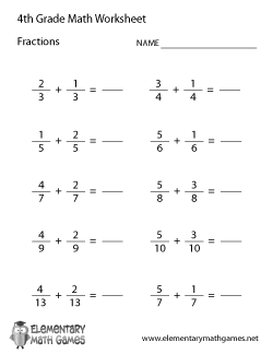 Addition Problems For 4th Graders