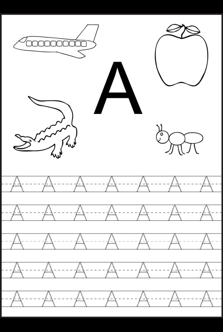 Alphabet Writing Worksheets For Nursery