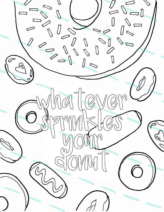 Donut Coloring Page