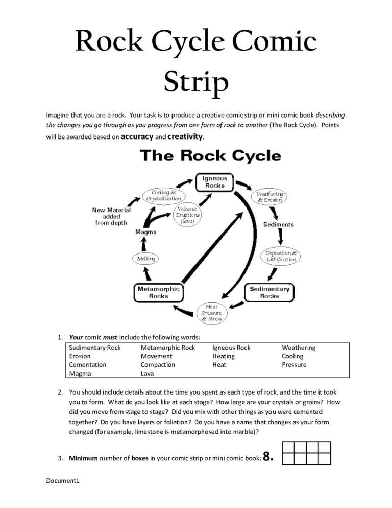 Rock Cycle Worksheet Answer