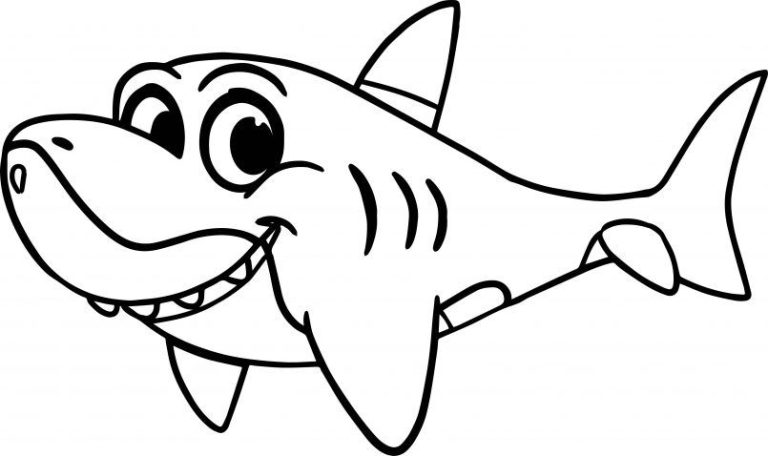 Shark Coloring Pages Cute