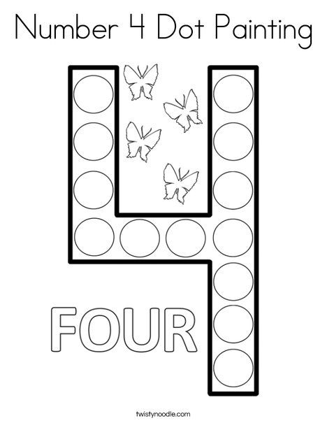 Dot Art Printables Numbers