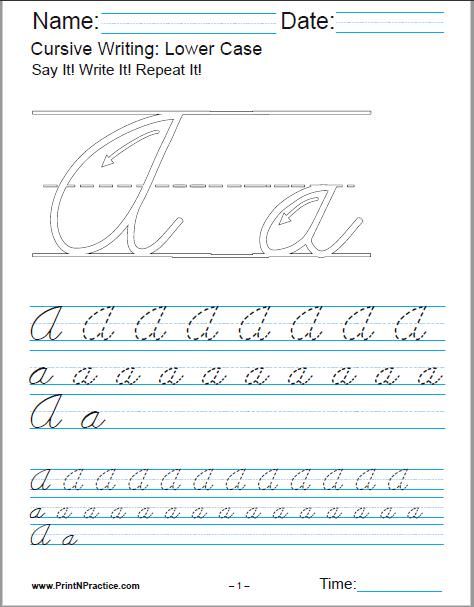 Tracing Cursive Alphabet Printable