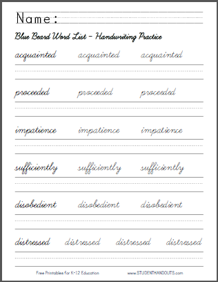 Cursive Handwriting Worksheets 5th Grade