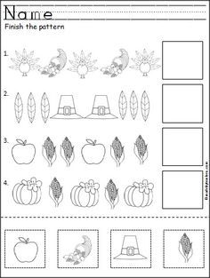 Thanksgiving Worksheets Kindergarten