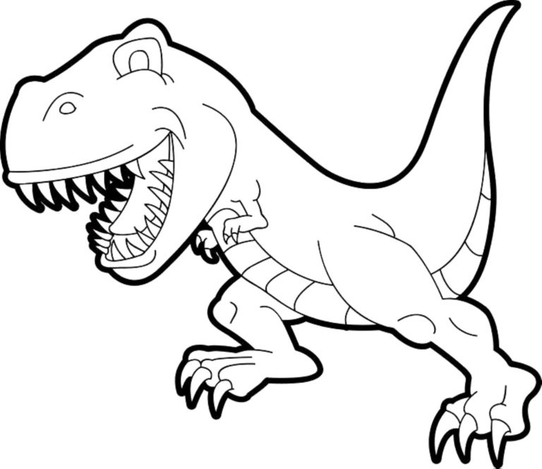 T Rex Coloring Page Pdf