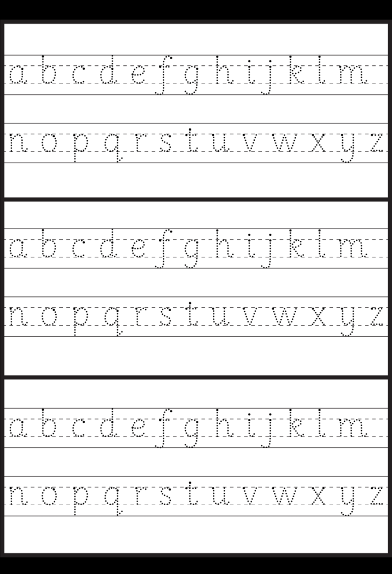 Alphabet Handwriting Worksheets Printable