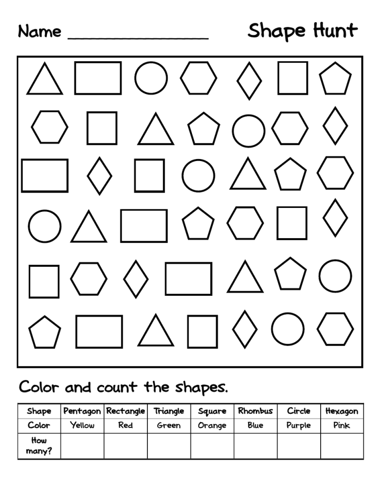 3d Shapes Worksheets Kindergarten Pdf