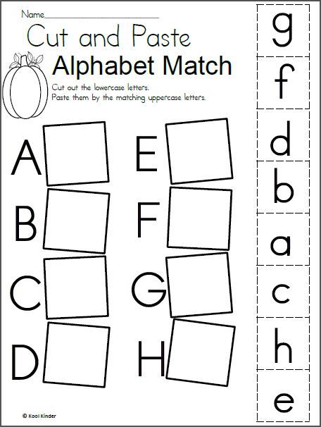 Alphabet Kindergarten Letter Worksheets