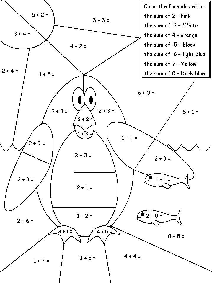 Maths Colouring Sheets Year 1