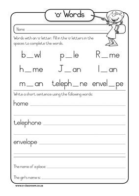 Phonics Worksheets Grade 3