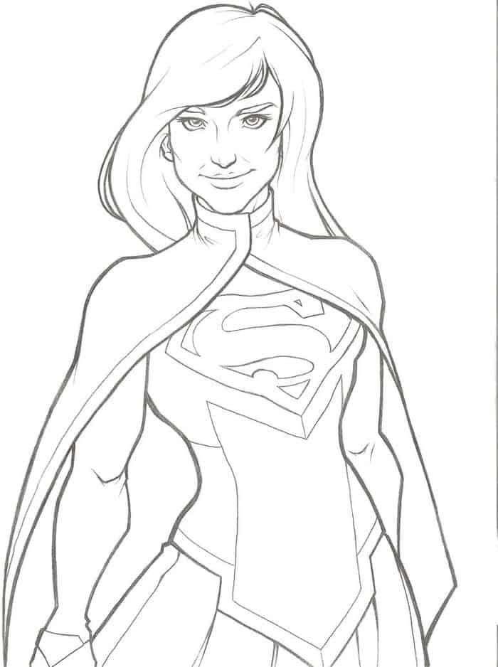 Supergirl Coloring Pages