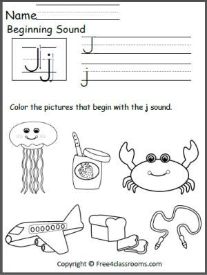 Letter J Worksheets For Preschool