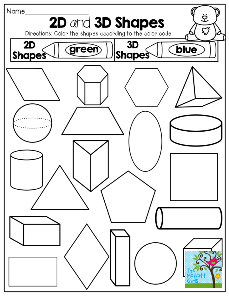 3d Shapes Worksheet