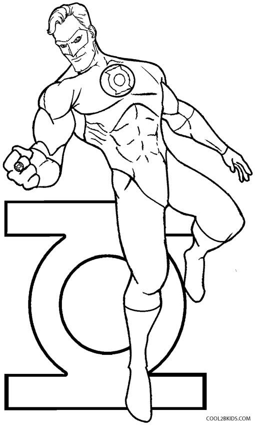 Green Lantern Coloring Pages