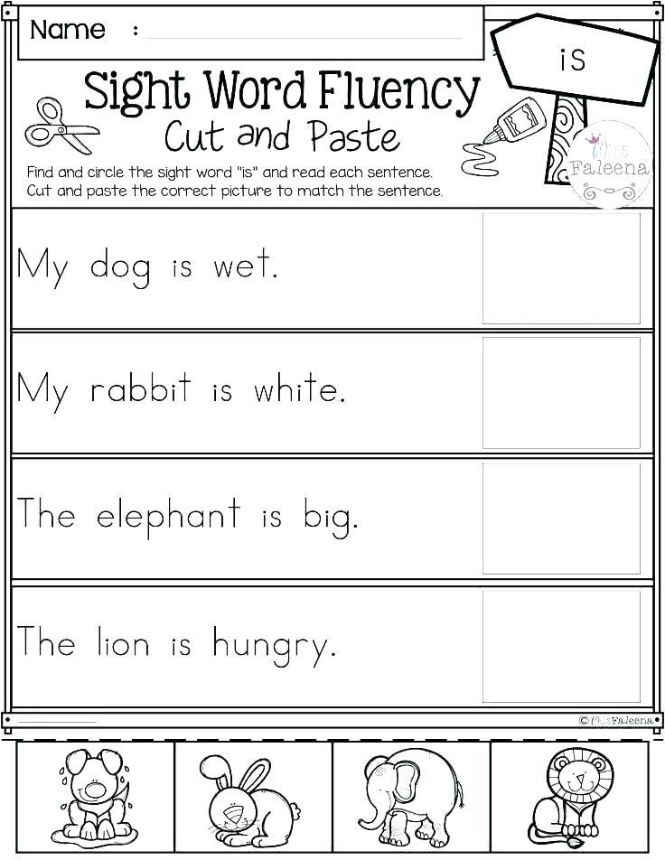 Reading Kindergarten Sight Words Worksheets Pdf