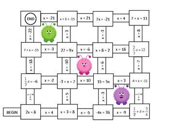 Two Step Equation Maze