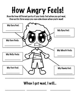 Anger Management Worksheets For Kids