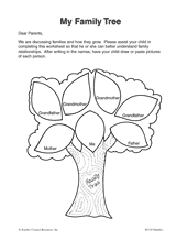 Family Tree Worksheet For Grade 1