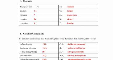 Naming Ionic And Covalent Compounds Worksheet Answer Key