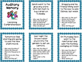 Listening Comprehension Activities Pdf