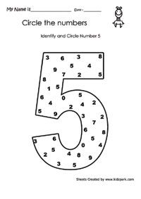 Number Preschool Activities Worksheets