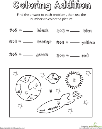 Space Worksheets First Grade