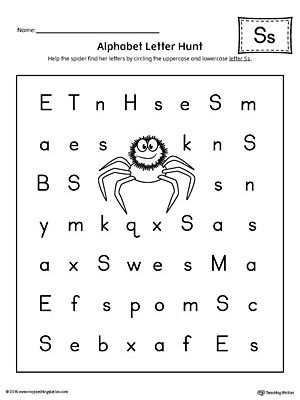 Letter S Worksheets