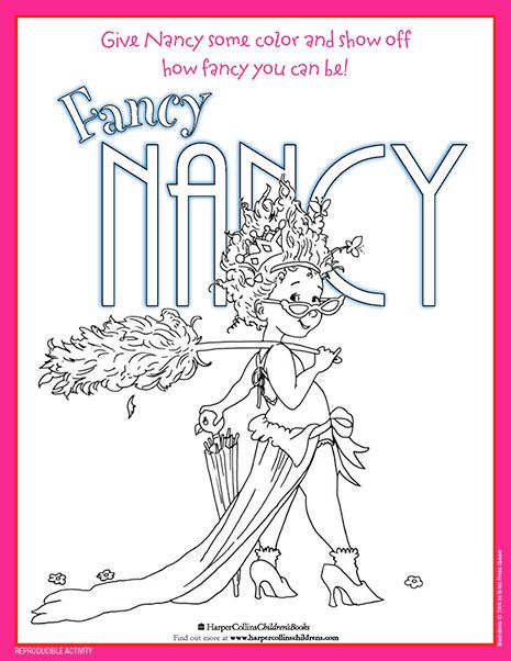 Fancy Nancy Coloring Pages