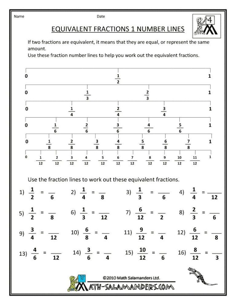 Ordering Fractions Worksheet Year 6