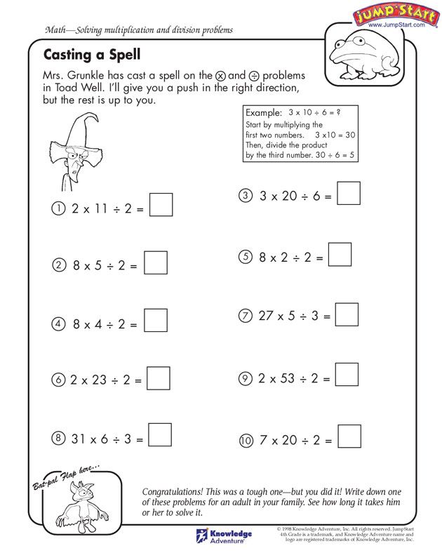 Easy Math Problems For 4th Graders