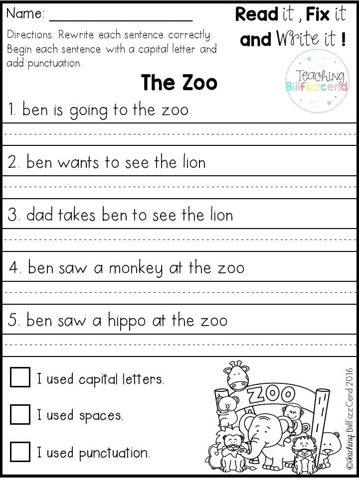 2nd Grade Writing Worksheets Printable