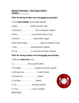 Irregular Verbs Worksheet Spanish