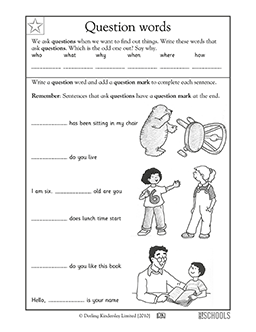 Wh Questions Worksheets For First Grade