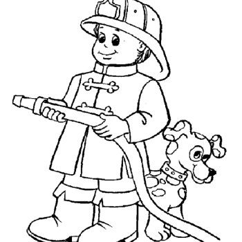 Firefighter Coloring Page