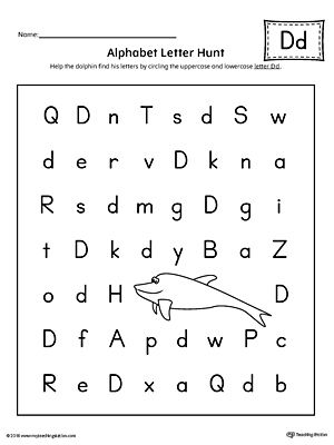 Letter Recognition Worksheets D